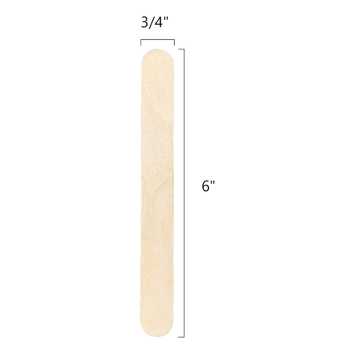 100Pcs Wooden Craft Popsicle Craft Sticks Stick 6inch Long