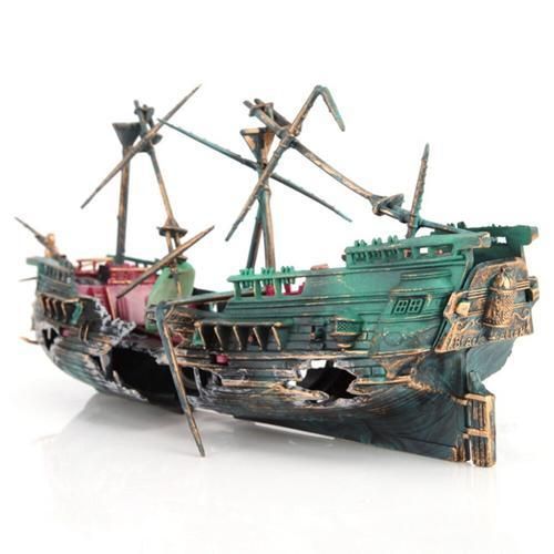 Aquarium Pirate Ship Shipwreck Broken Aquarium Fish Tank Decoration Aquarium Accessories Home Landscaping Decoration