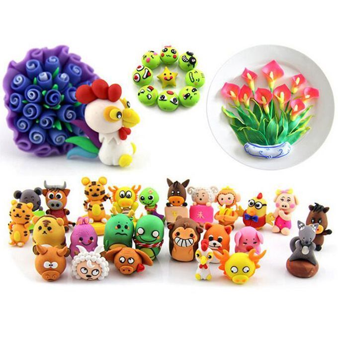 Polymer Clay 24 Colors Air Dry Clay Super Light Modelling DIY Clay