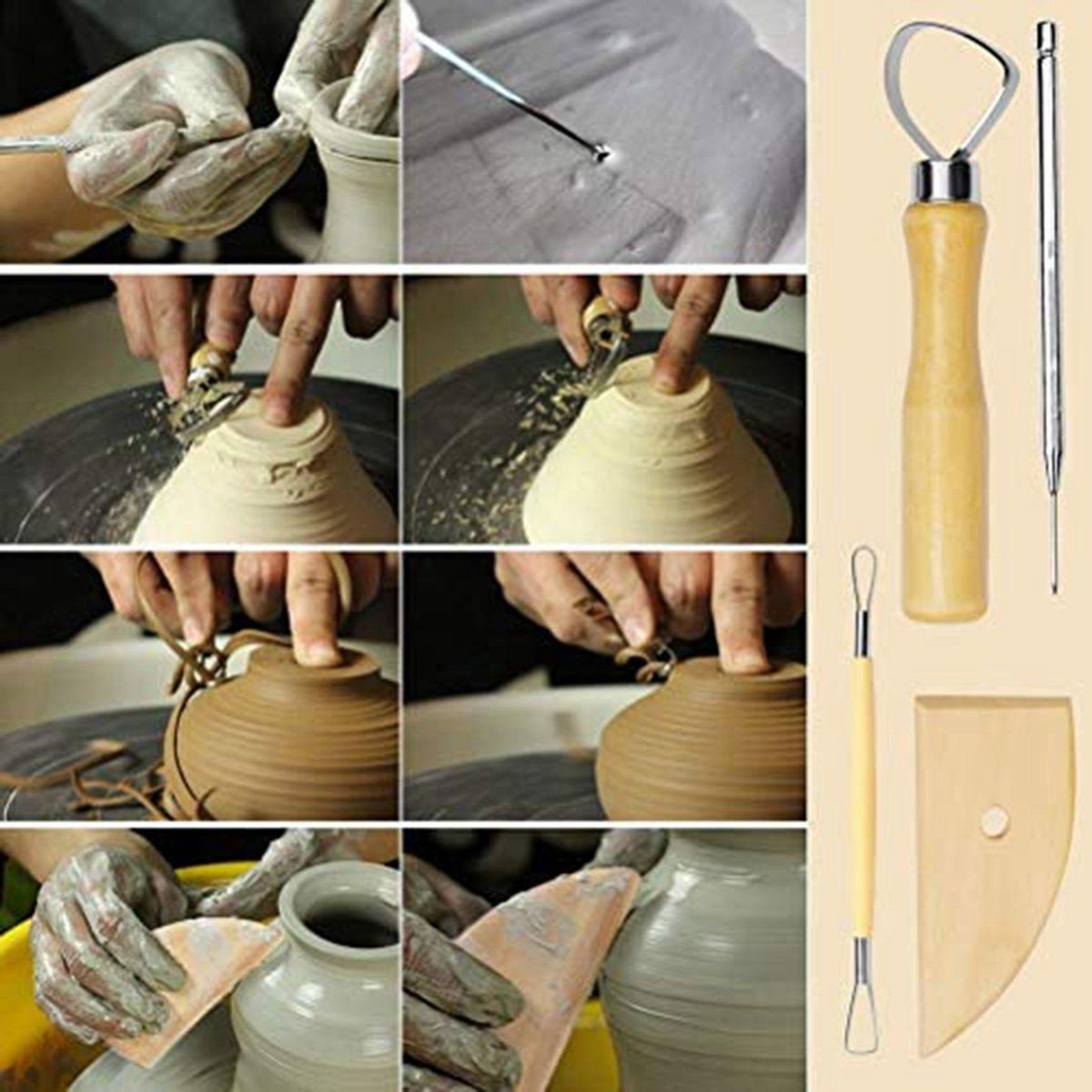 8-Piece Sculpture Tool Set Pottery Tools Clay Tools Include
