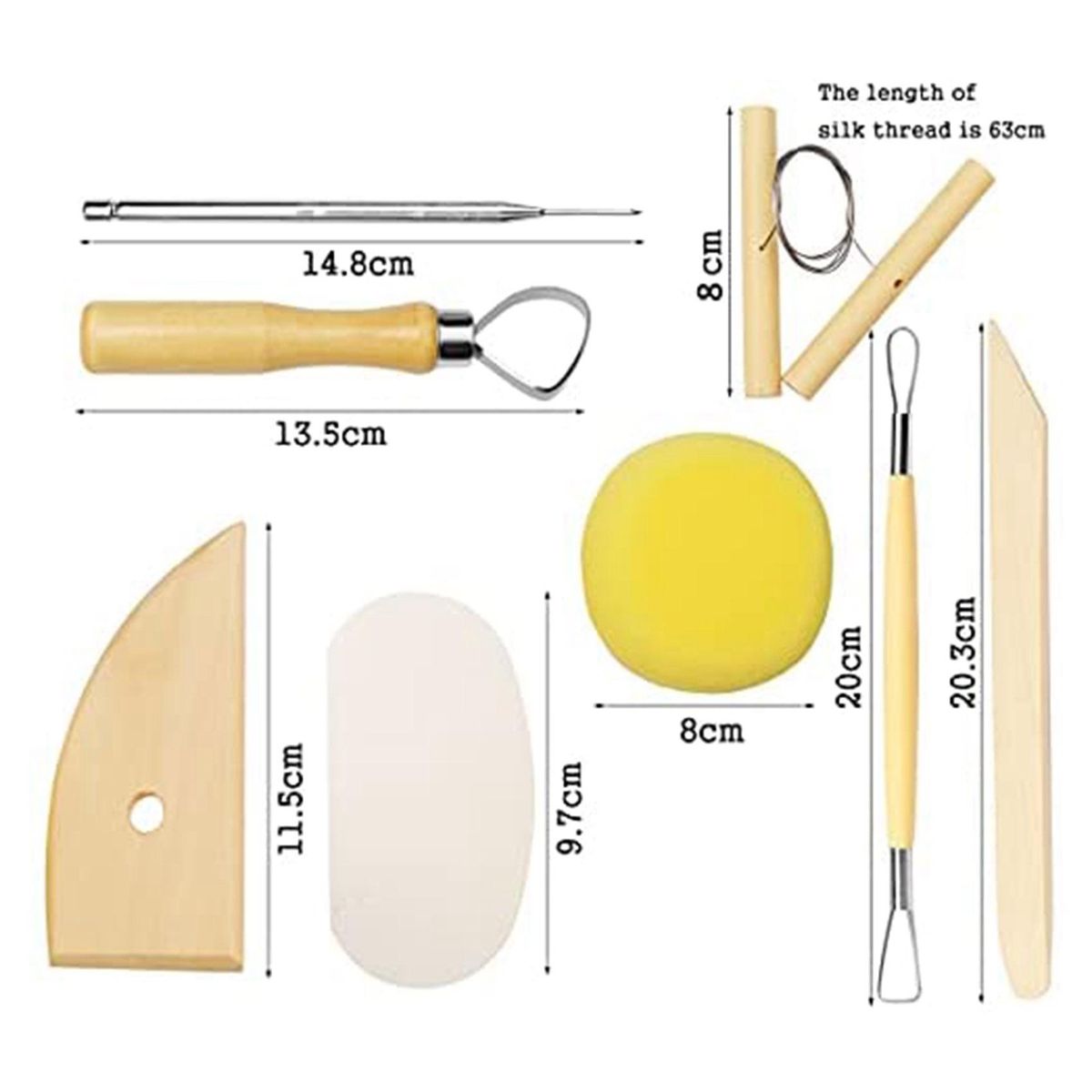 8-Piece Sculpture Tool Set Pottery Tools Clay Tools Include