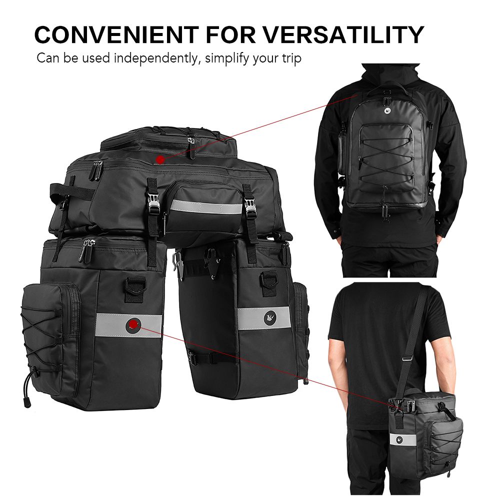 3 In 1 Mutifunctional Bike Rear Bag Waterproof Bicycle