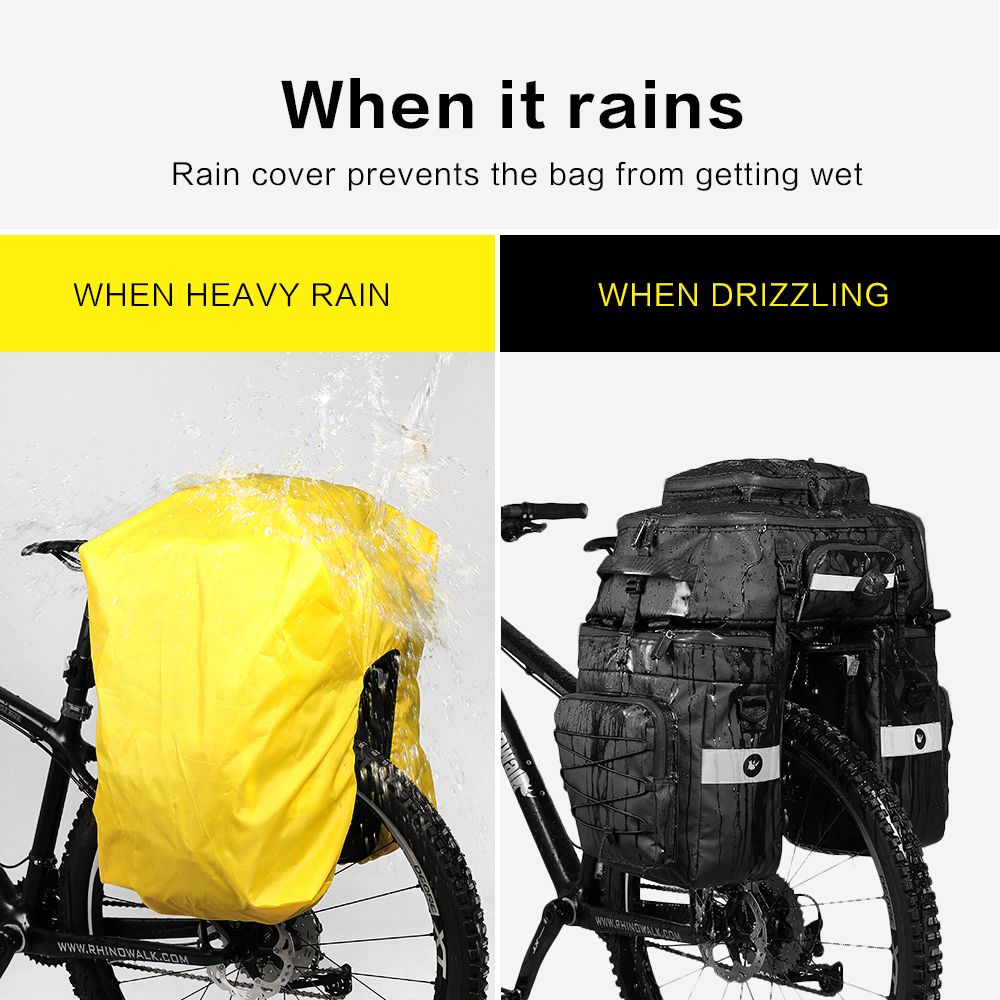 3 In 1 Mutifunctional Bike Rear Bag Waterproof Bicycle