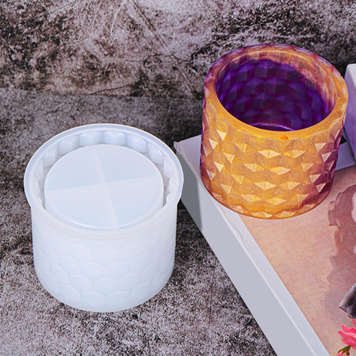 Silicone Resin Flower Pot  Succulent Plant Pot Honeycomb