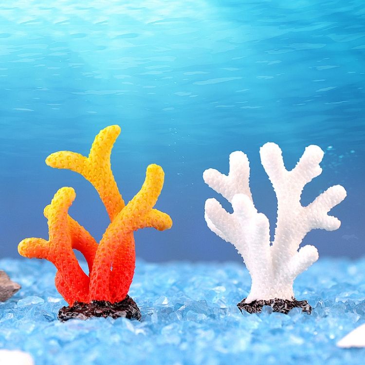 10 PCS Simulation Resin Coral , Colour: No. 7 White