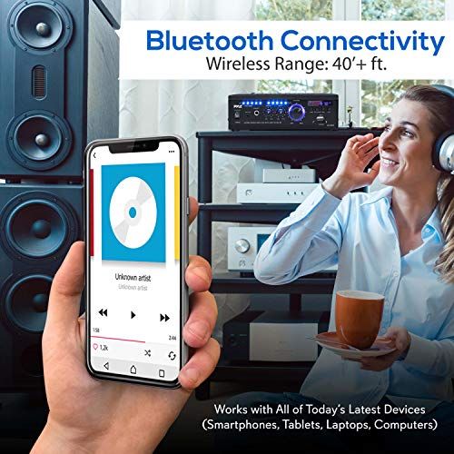 Pyle Bluetooth Computer Speaker Amplifier  2x120 Watt Home S