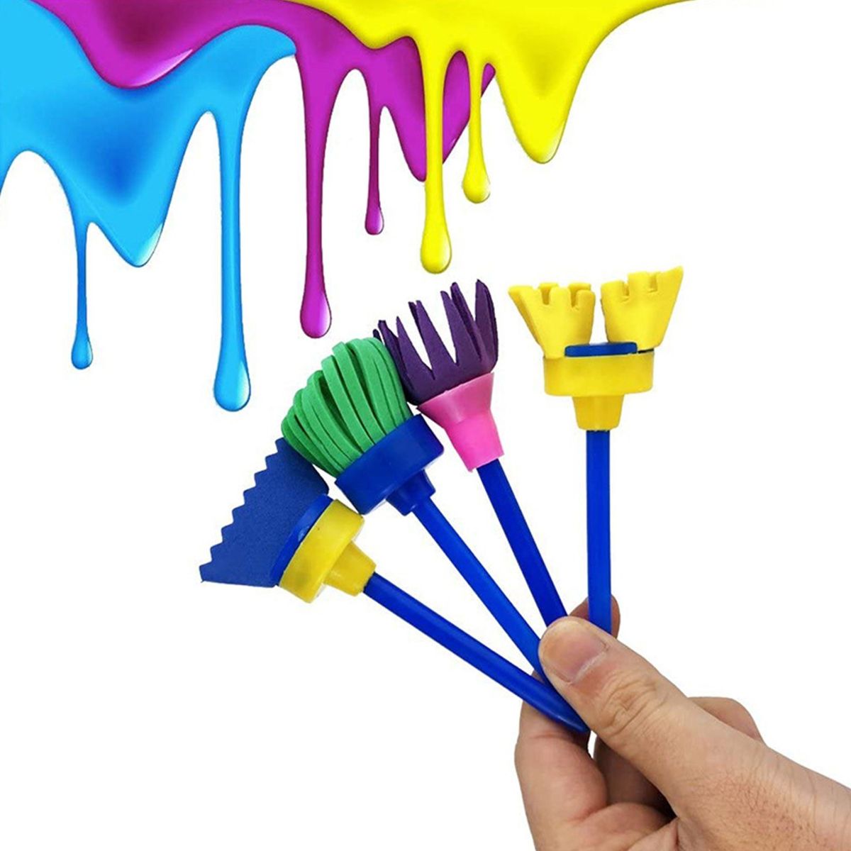 14 Pieces Painting Tool Kit With Paint Brushes No Spill