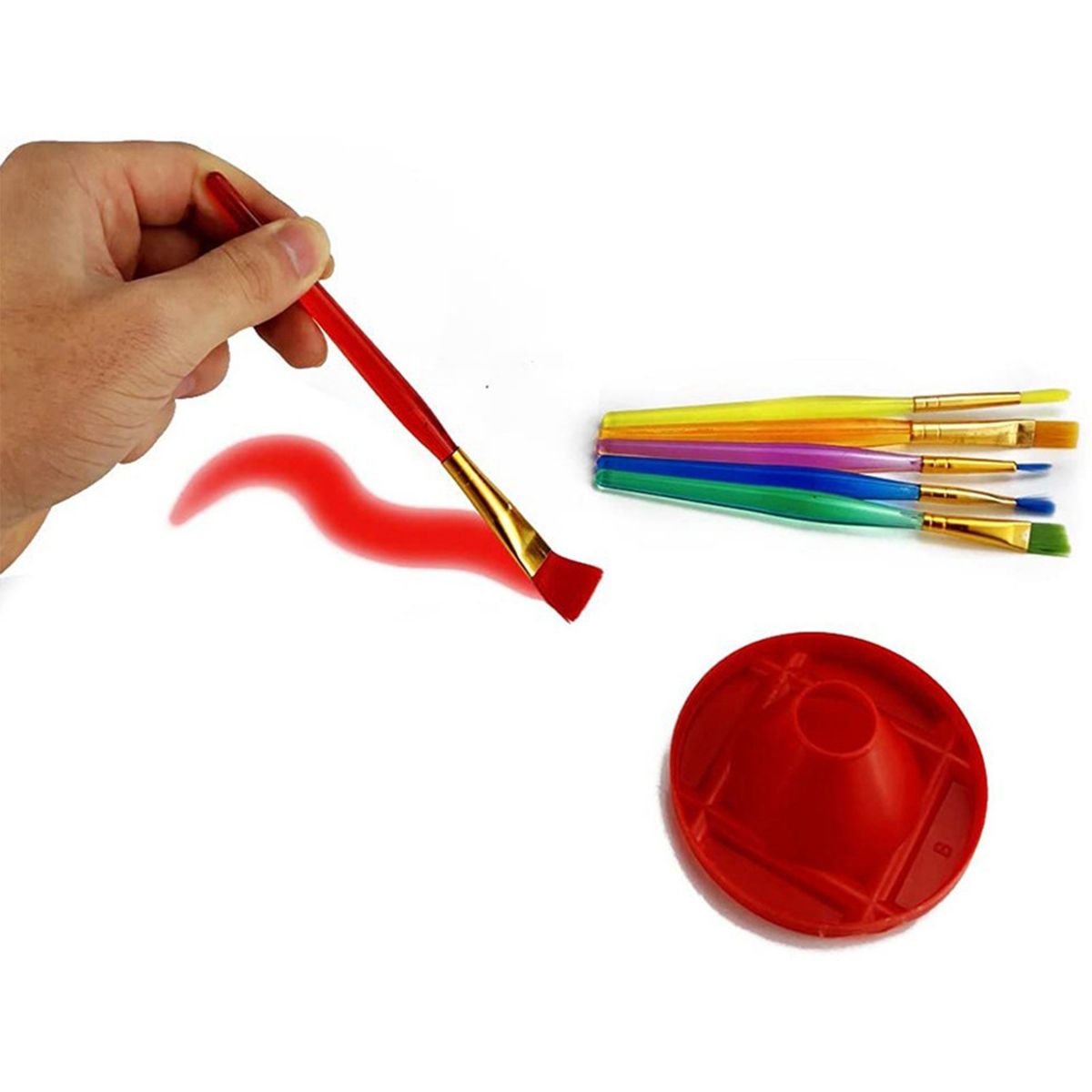 14 Pieces Painting Tool Kit With Paint Brushes No Spill