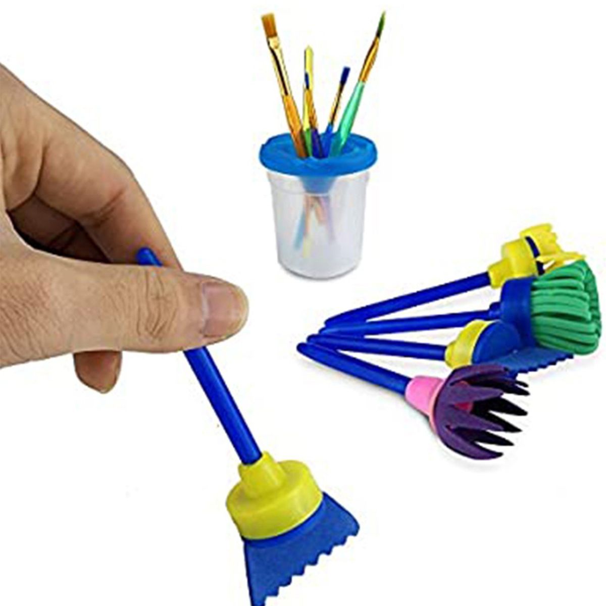 14 Pieces Painting Tool Kit With Paint Brushes No Spill