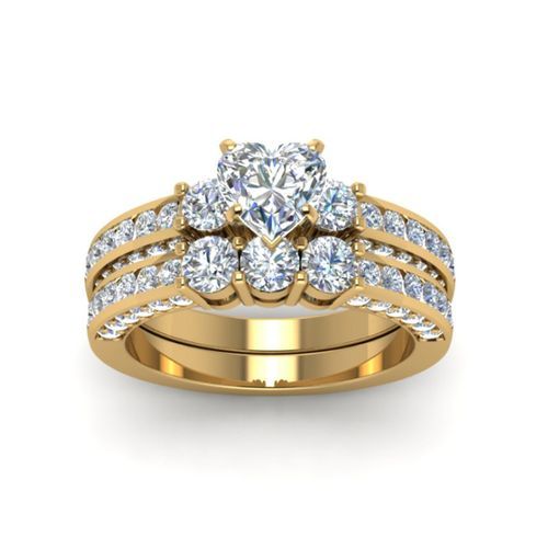 Wedding Ring Set Diamond For Couple Gold