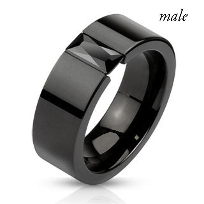 Black Wedding Ring Set Diamond For Couple