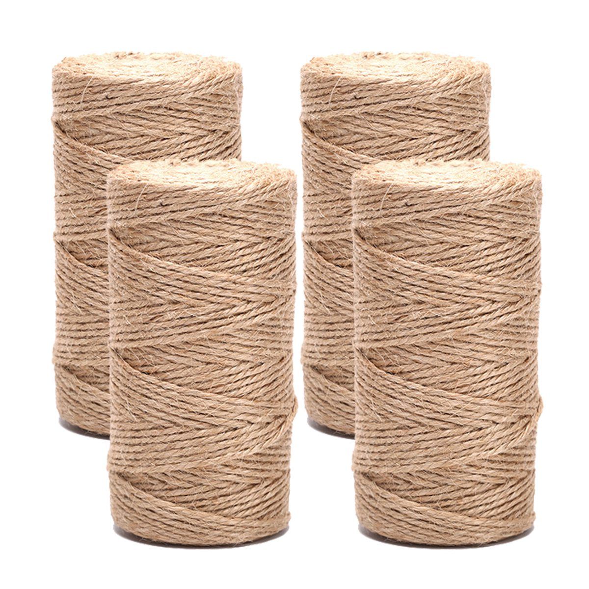 3 Rolls Natural Jute Twine Burlap String Hemp Rope Party