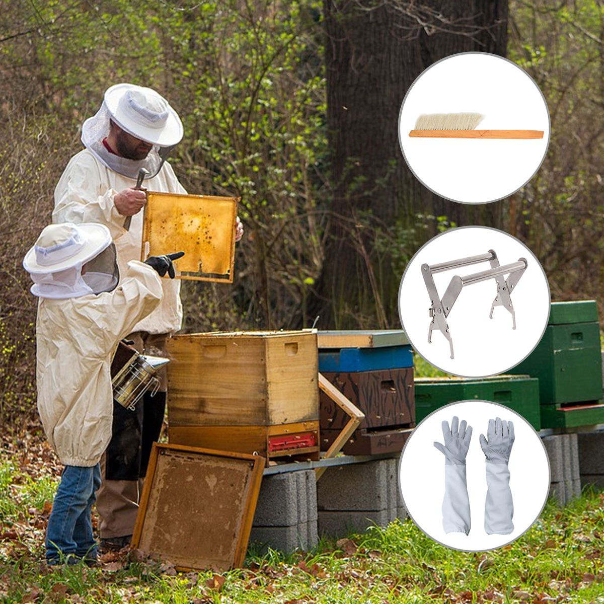Beekeeping Suit Bee Jacket Beekeeping Gloves Protective