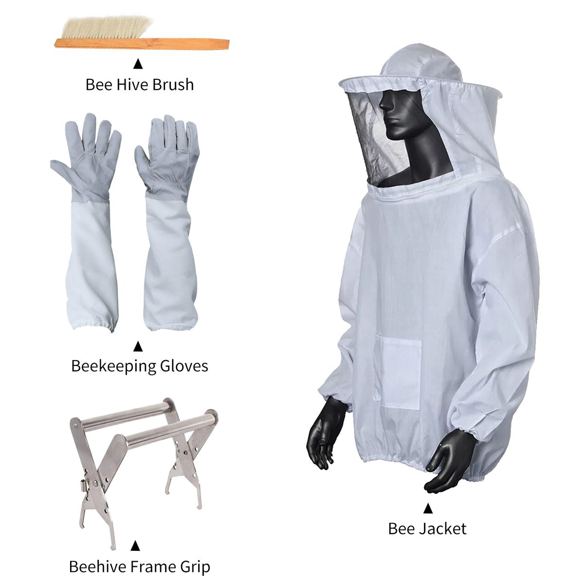 Beekeeping Suit Bee Jacket Beekeeping Gloves Protective