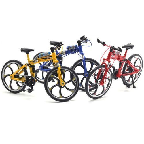 1/10 Scale Simulation Alloy Mini MTB Racing Bike Model-Blue