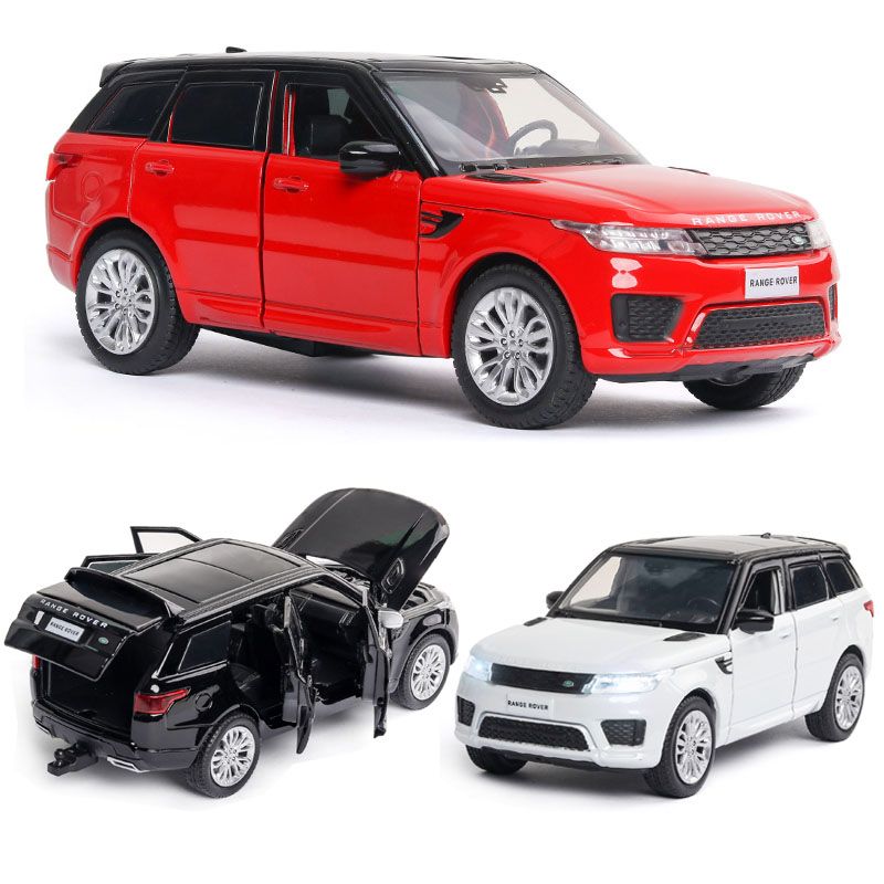 1:32 Range Rover Sports Alloy Car Model Sound And Light Pull Back Children Toys