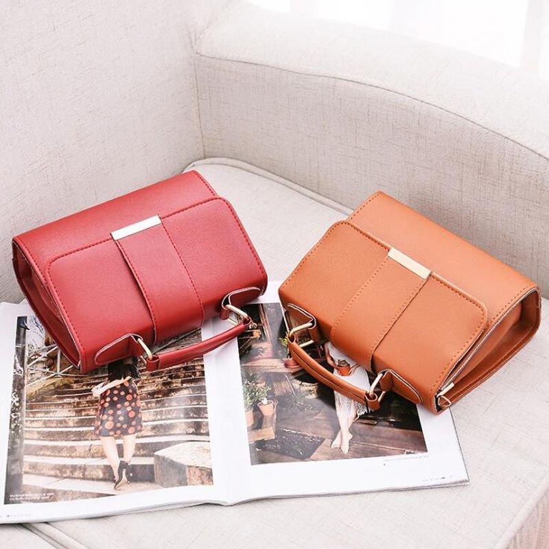 Leather Handbags PU Shoulder Bag Small Flap Crossbody Bags For Women Messenger Bags(Black)