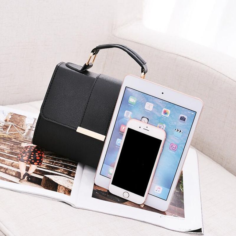 Leather Handbags PU Shoulder Bag Small Flap Crossbody Bags For Women Messenger Bags(Black)