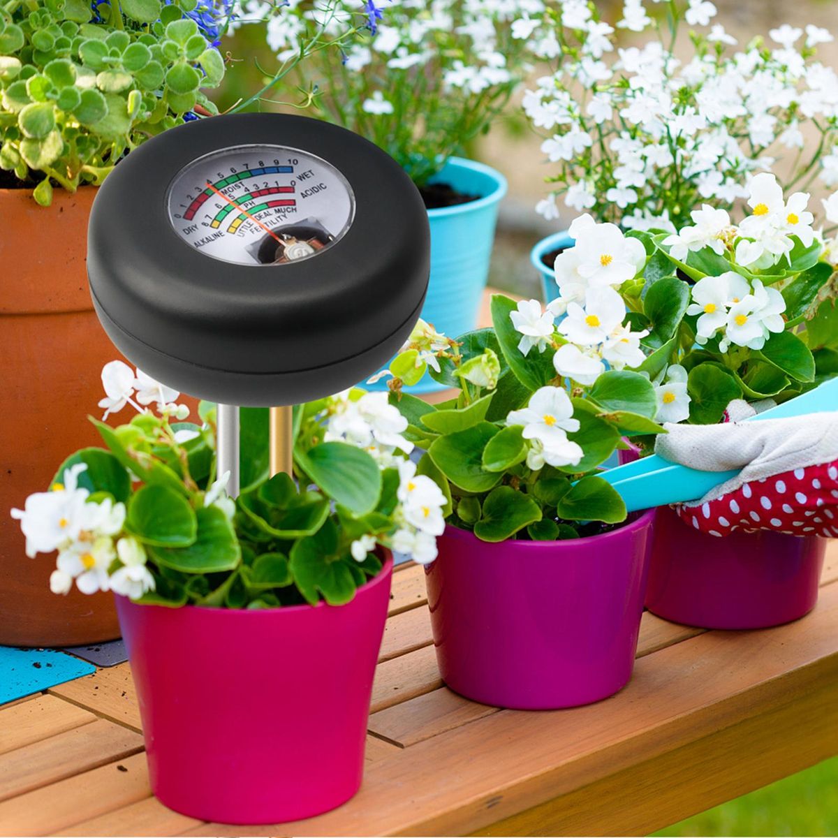 Moisture Meter Plant Moisture Monitor PH Meter Black