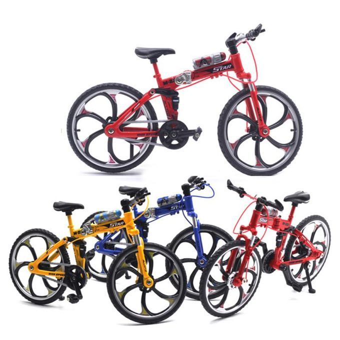 1/10 Scale Simulation Alloy Mini MTB Racing Bike Model-Blue