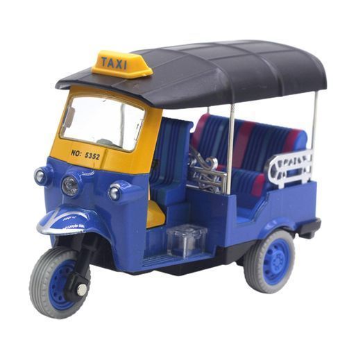 Tricycle Model Simulation Display Souvenirs Alloy Pull-Blue