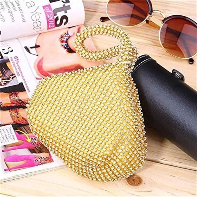 Women Gold Evening Bag Women's Clutch Purse Bag Triangle Full Rhinestones Bags For Party Cocktail Wedding