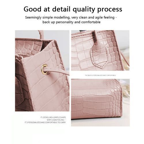 Hot Silk Scarf Handbag Messenger Shoulder Bag-Pink