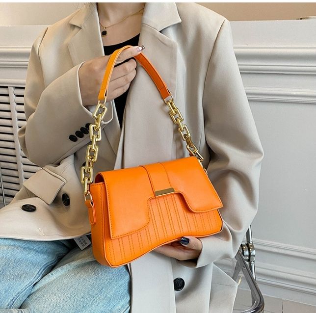 Sleek Ladies Quality Handbag- Orange