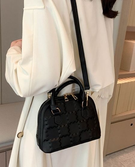 Cube Design Ladies Handbag-Black
