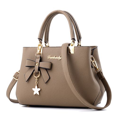 Leather Handbag Shoulder Bag Messenger Satchel Tote Women-Brown