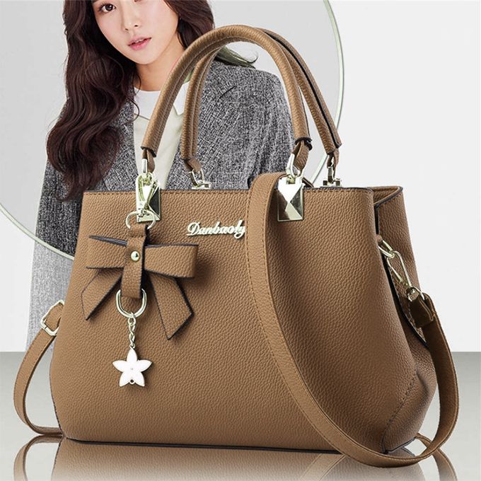 Leather Handbag Shoulder Bag Messenger Satchel Tote Women-Brown