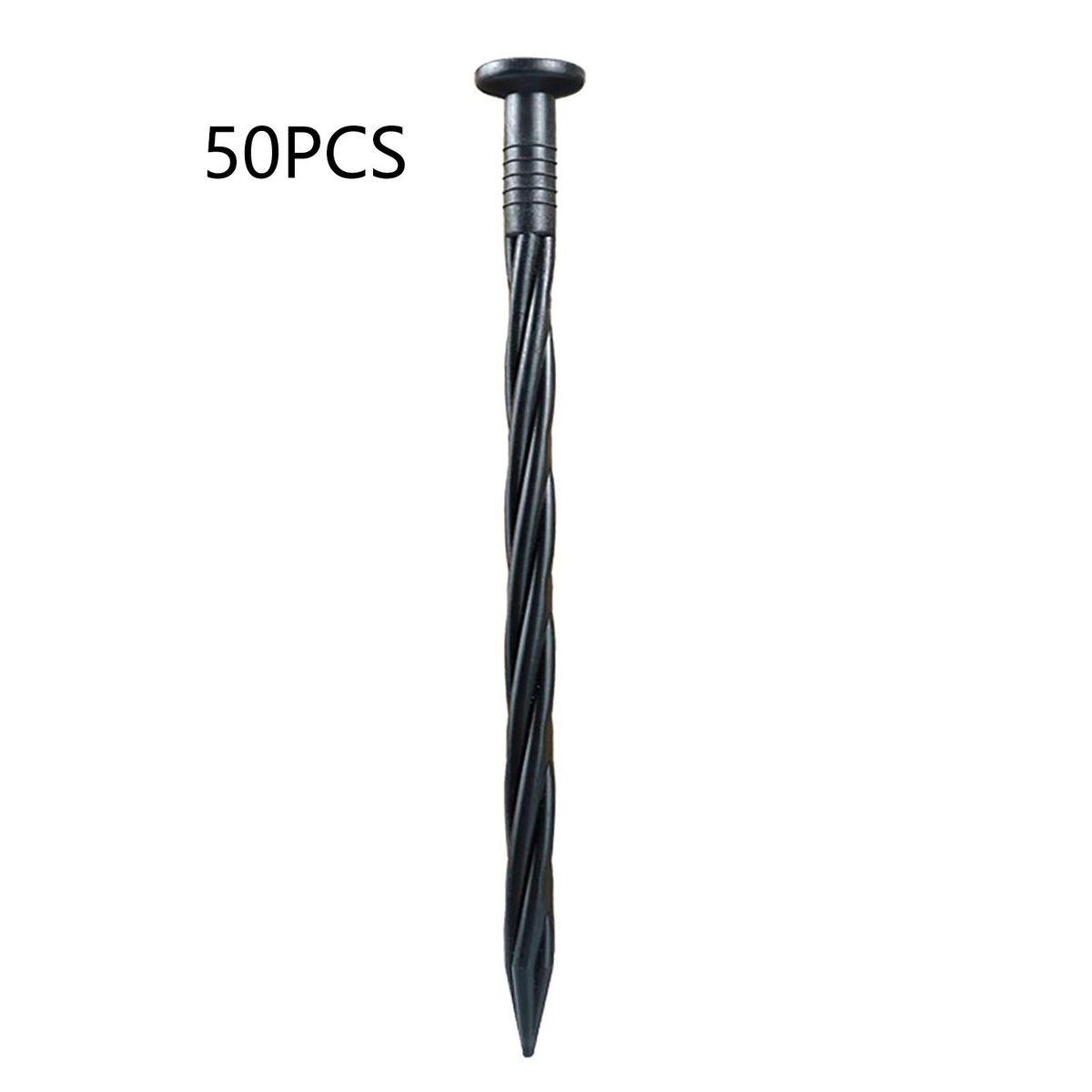 50Pcs Edging Spike Barrier Side Pile Screw Black