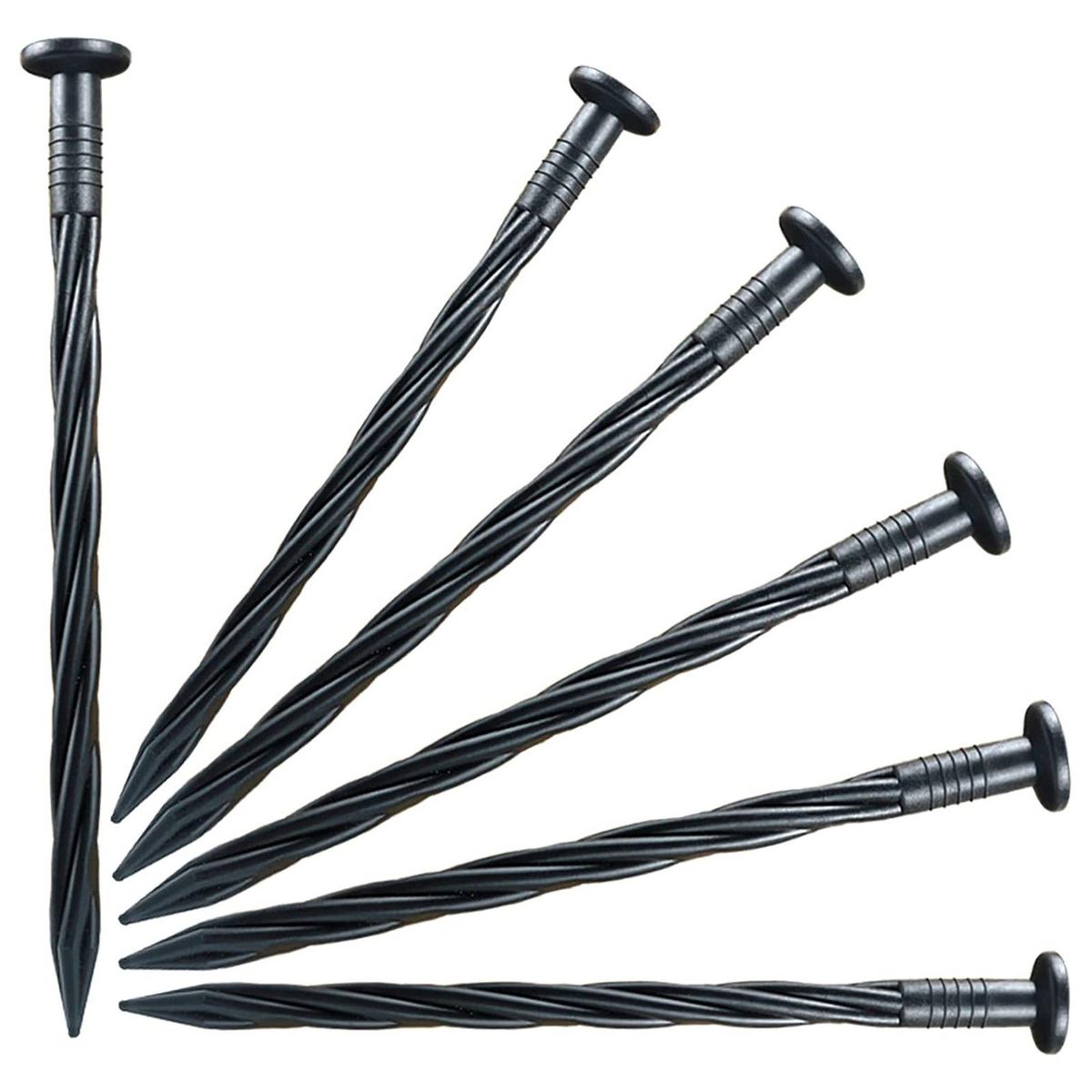 50Pcs Edging Spike Barrier Side Pile Screw Black