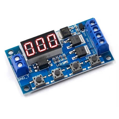 DC 12V 24V Dual MOS LED Digital Trigger Cycle Time Delay Switch Module