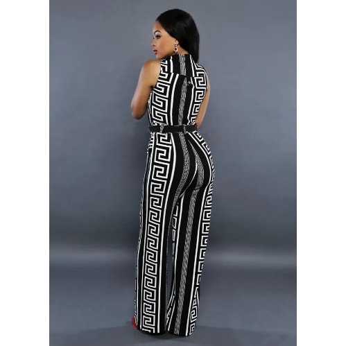 Women Monochrome Classy Jumpsuit- Black