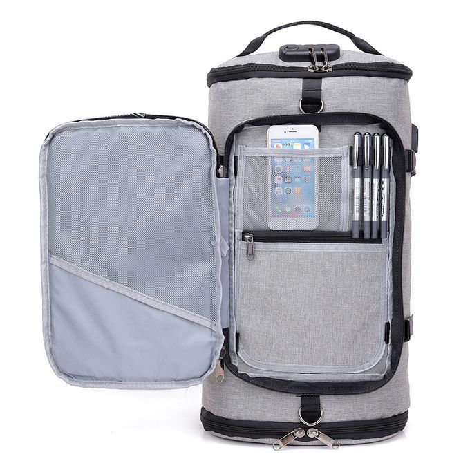 Large Capacity Sports Shoulder Bakcpack Bag -Grey