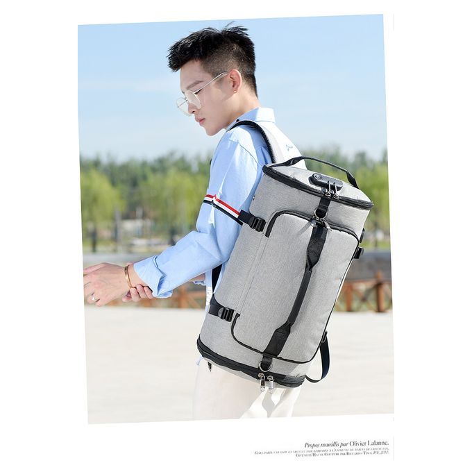 Large Capacity Sports Shoulder Bakcpack Bag -Grey