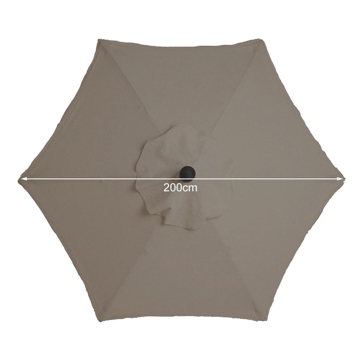2m Outdoor Patio Umbrella Canopy Sun Protection Market Table Hanging Grey