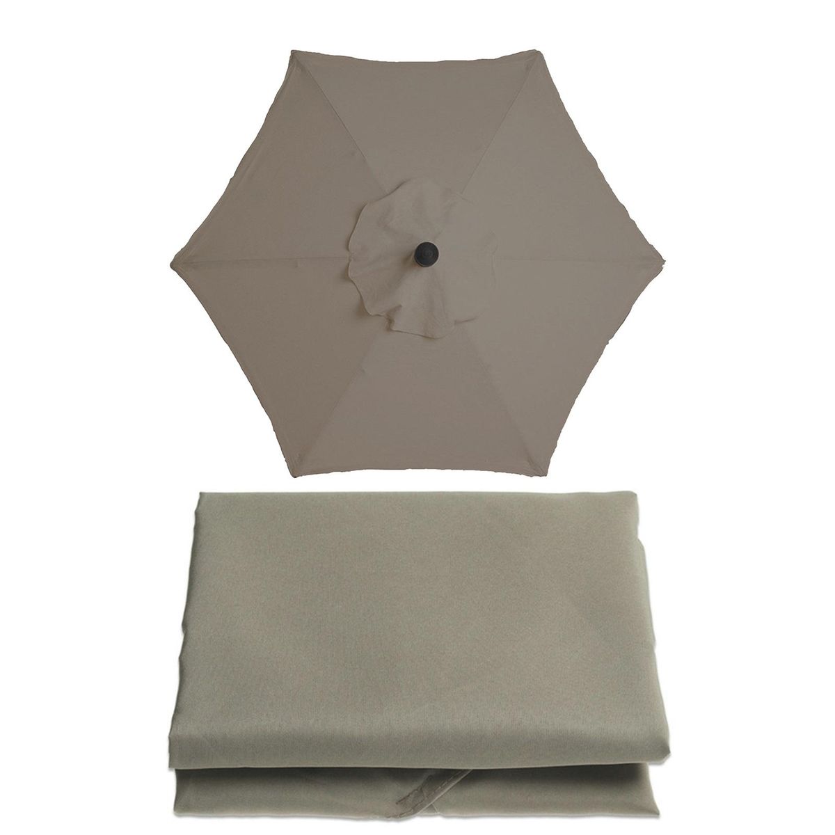 2m Outdoor Patio Umbrella Canopy Sun Protection Market Table Hanging Grey