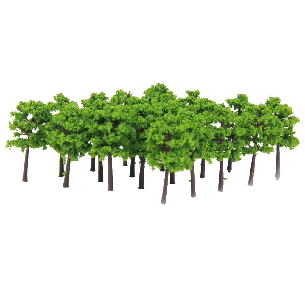 100PCS MIXED TREES MODEL WARGAME STREET LANDSCAPE TRAIN