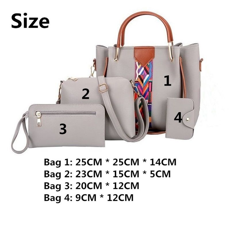 4 In 1 Handbag Women Bag Crossbody Bag
