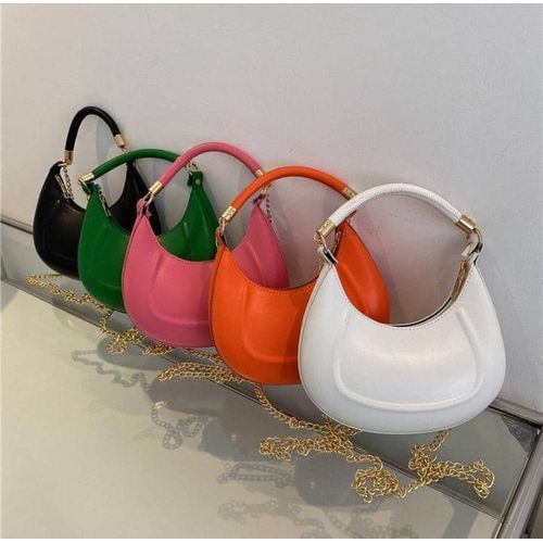 Fashionable Ladies Mini Hobo Baguette Luxury Hand Bag--PINK