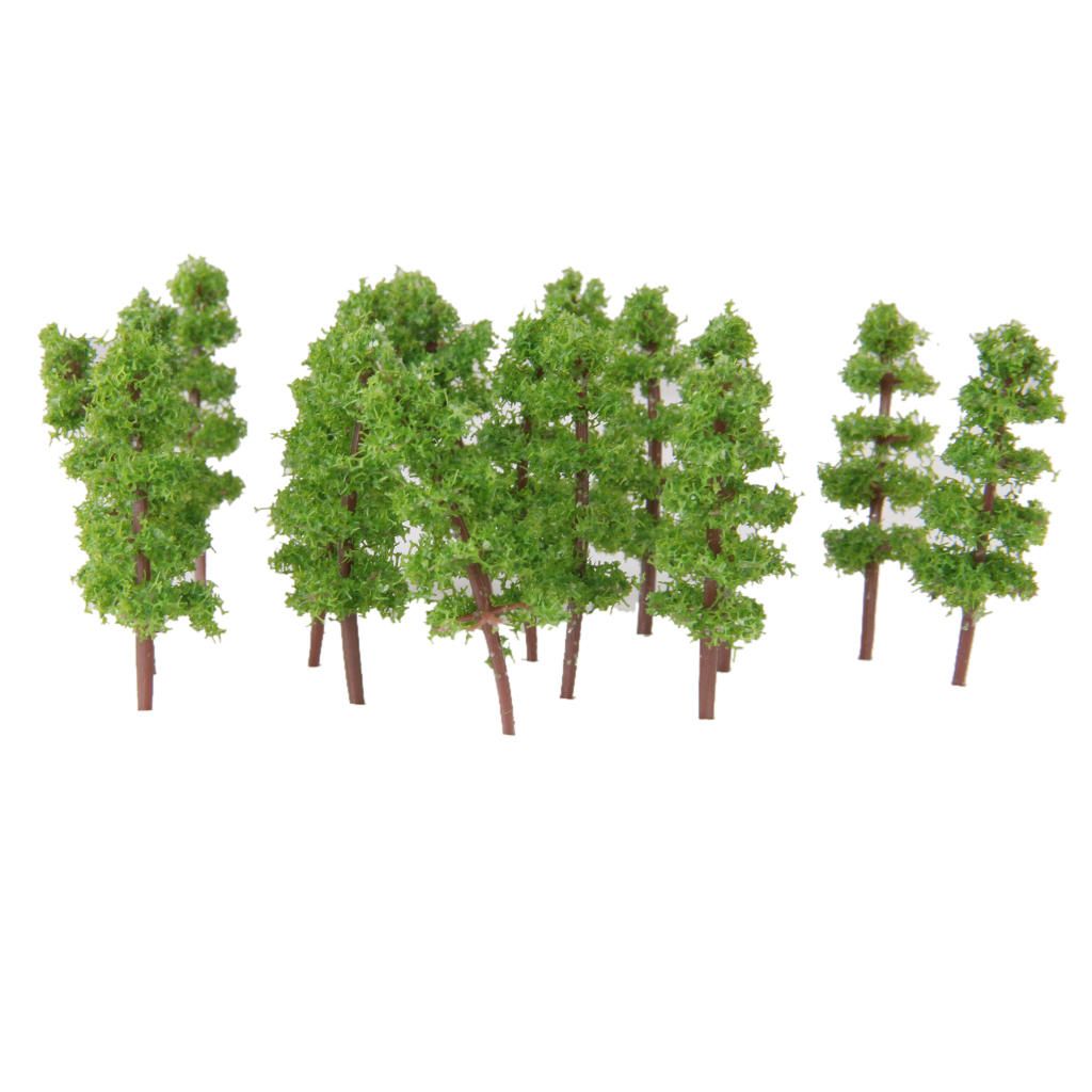 100pcs Model Tree Train Railway Architecture Diorama Scenery 1