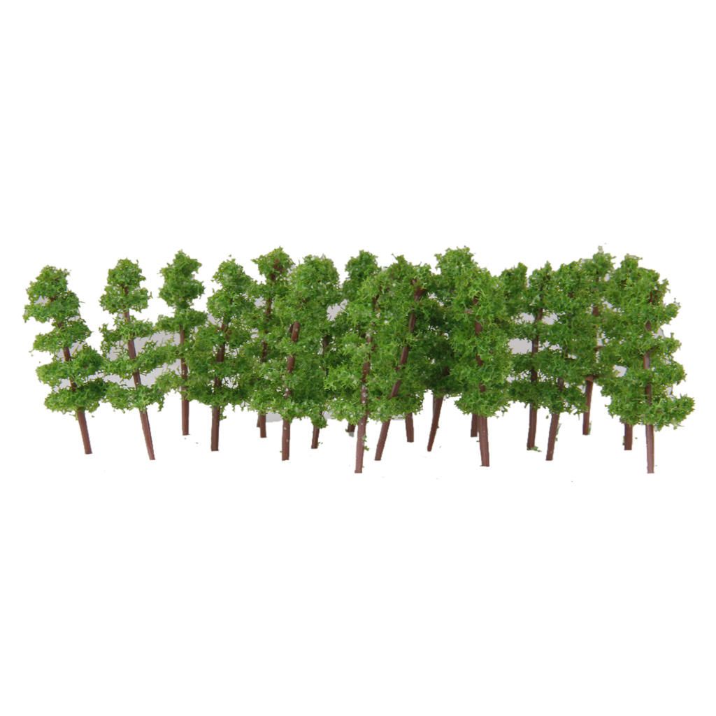 100pcs Model Tree Train Railway Architecture Diorama Scenery 1