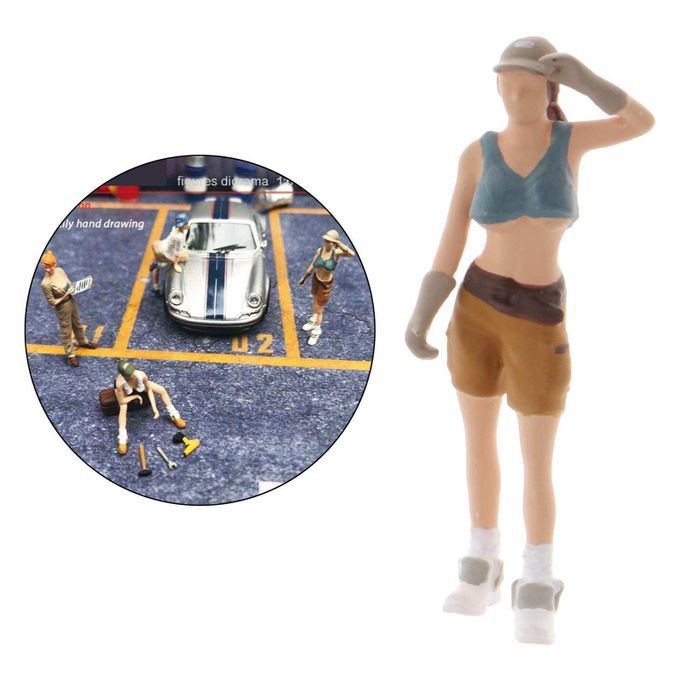 1:64 Scale Painted People Resin Diorama Figure Train Style 1