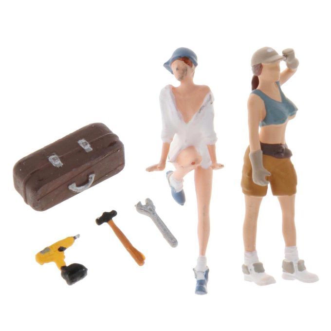 1:64 Scale Painted People Resin Diorama Figure Train Style 1