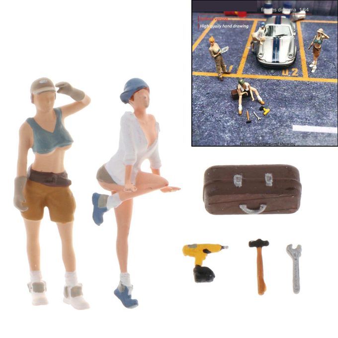 1:64 Scale Painted People Resin Diorama Figure Train Style 1