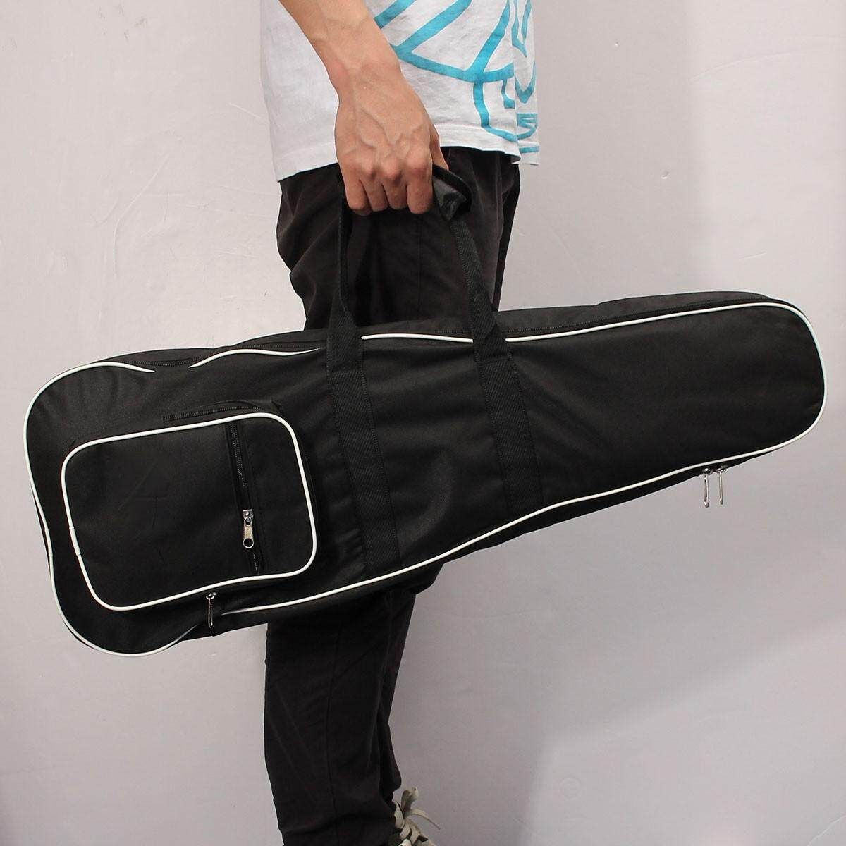 Washable Oxford Fabric Large Mandolin Backpack Gig Bag Case Carry Bags Black 73x28x8cm/28.7x11x3.1"