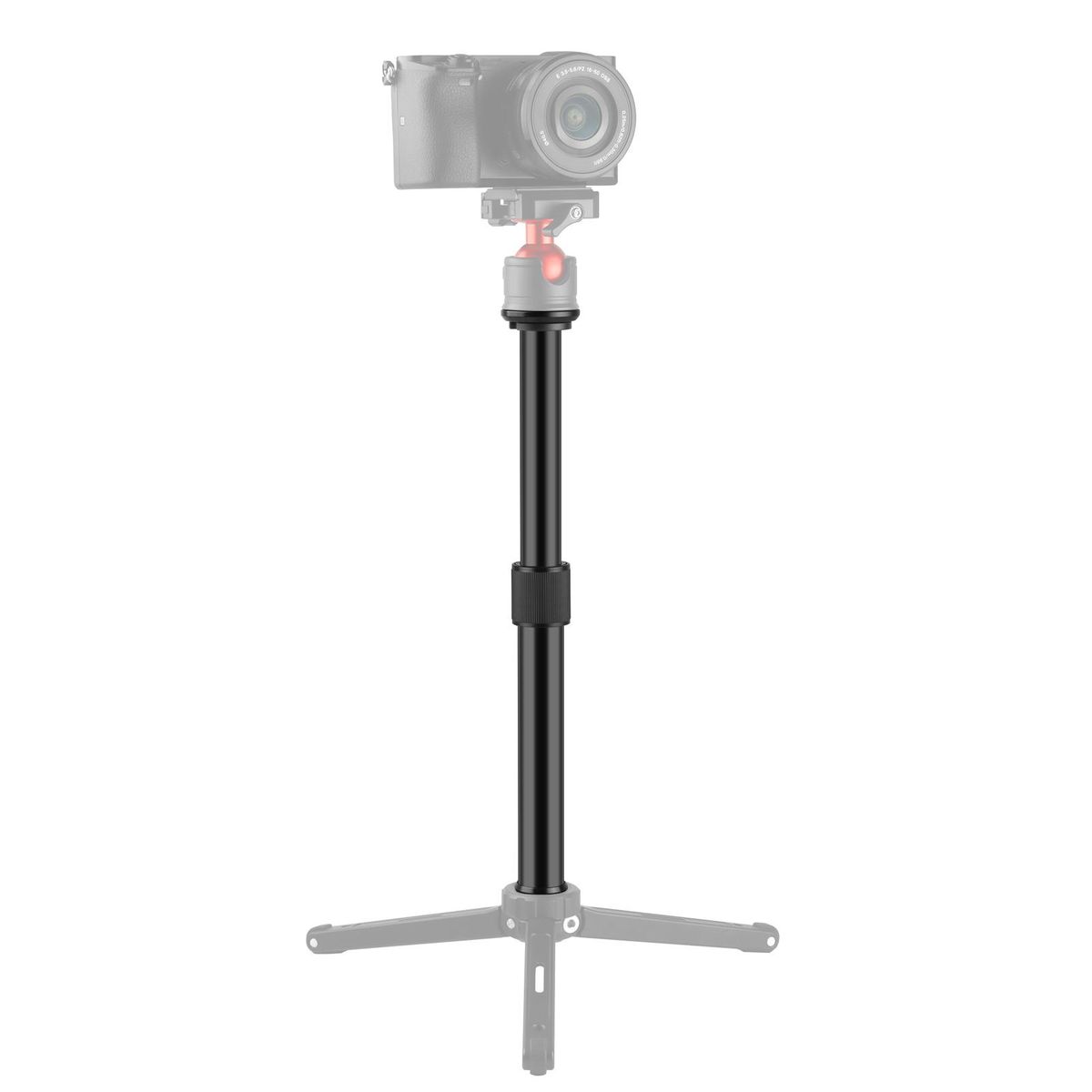 Extendable Aluminum Alloy Extension Pole Rod 19-31cm Universal 1/4-inch 3/8-inch Interface with 2pcs 1/4 to 3/8 Adapter Screws for DSLR SLR Camera Stabilizer Ball Head Tripod