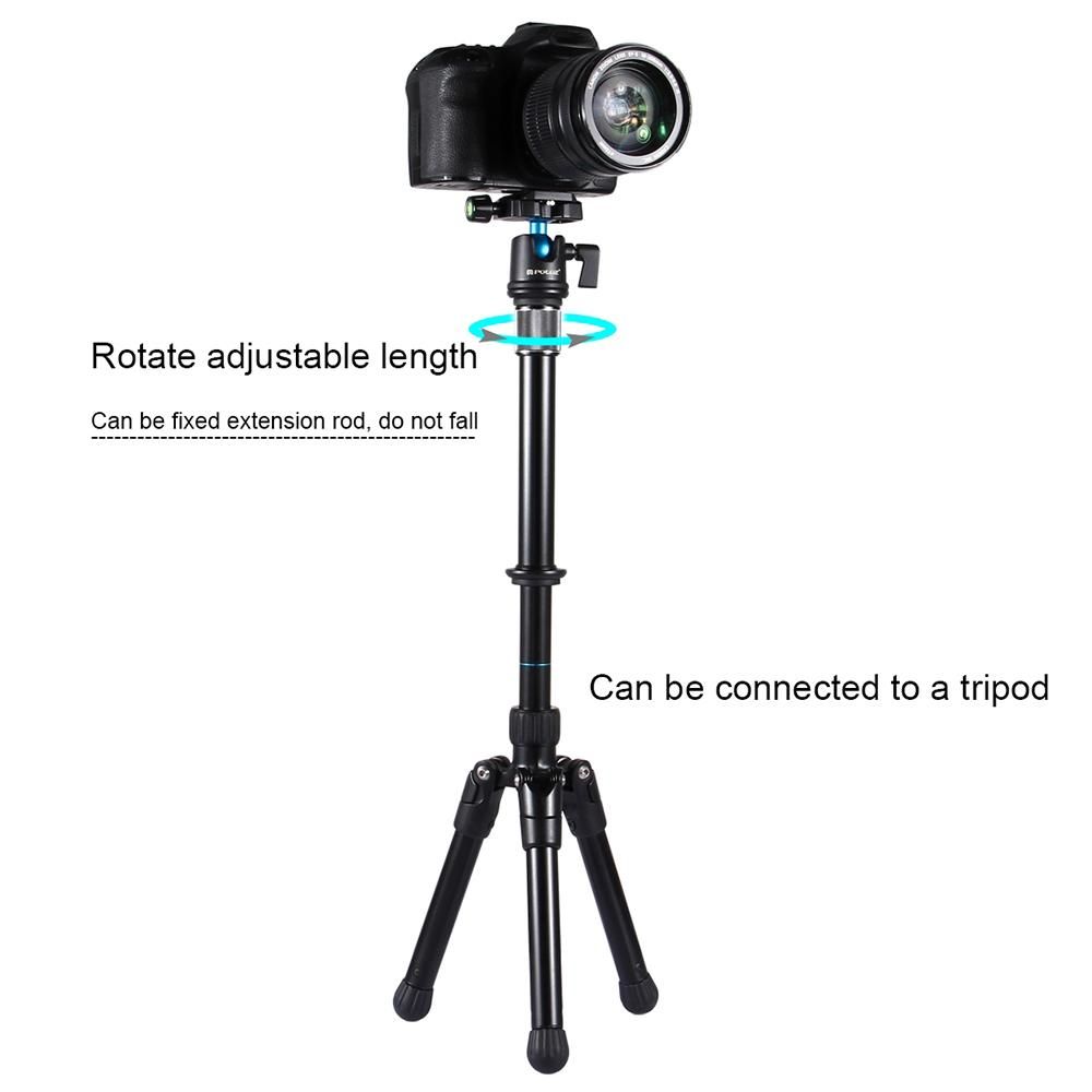 PULUZ Tripod Mount Monopod Extension Rod Adjustable Length Camera Accessories for DSLR & SLR Cameras